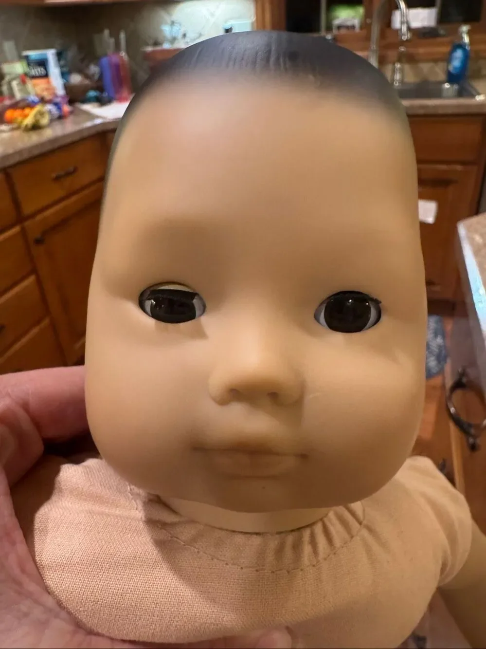 Vintage Pleasant Company American Girl Bitty Baby Black Hair Brown Eyes 15”